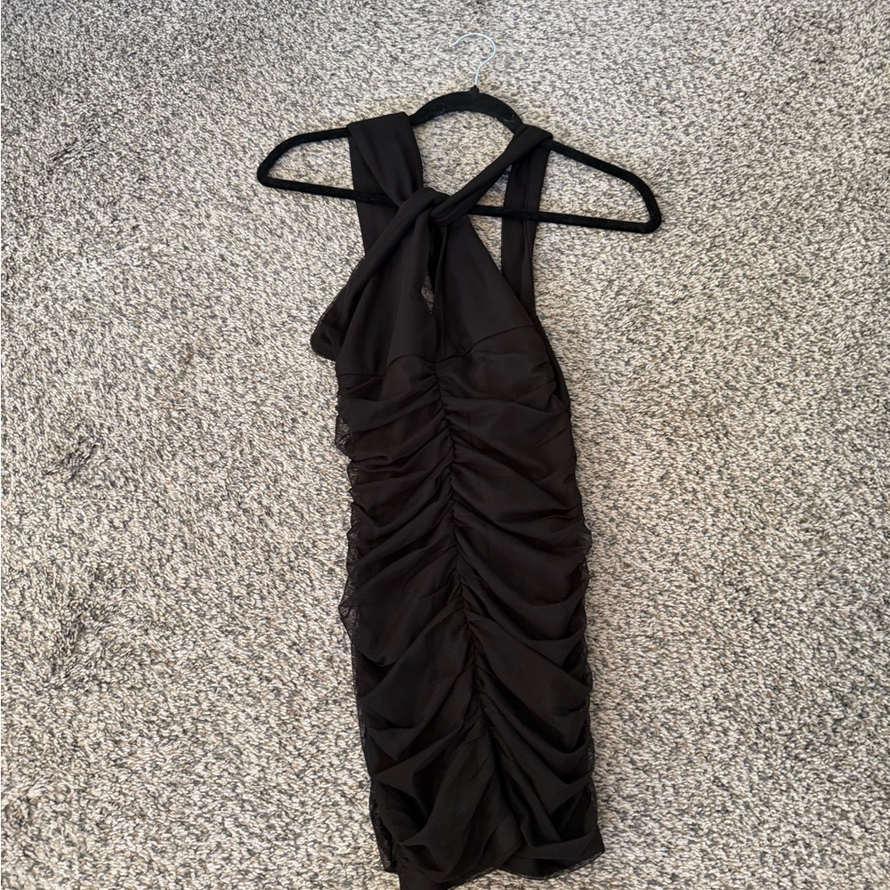 Crystal Doll Black Backless Dress